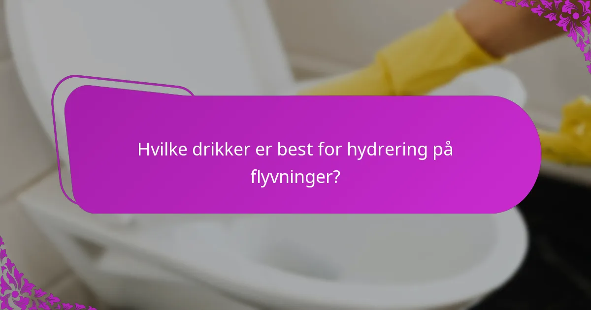 Hvilke drikker er best for hydrering på flyvninger?