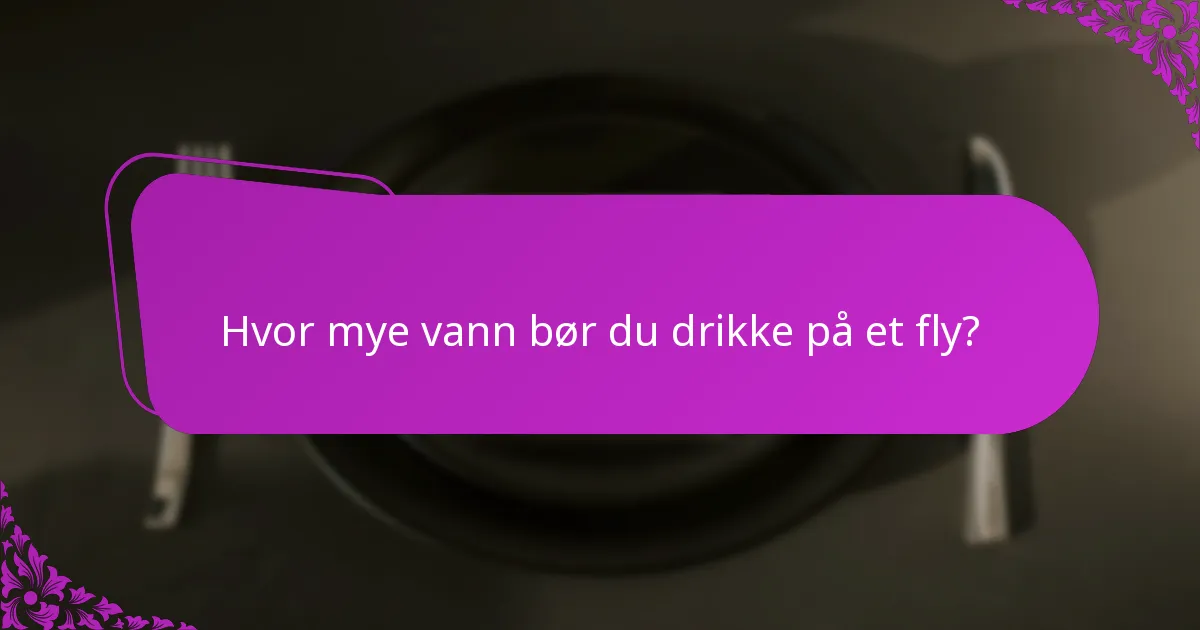Hvor mye vann bør du drikke på et fly?