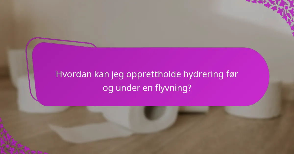Hvordan kan jeg opprettholde hydrering før og under en flyvning?